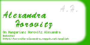 alexandra horovitz business card